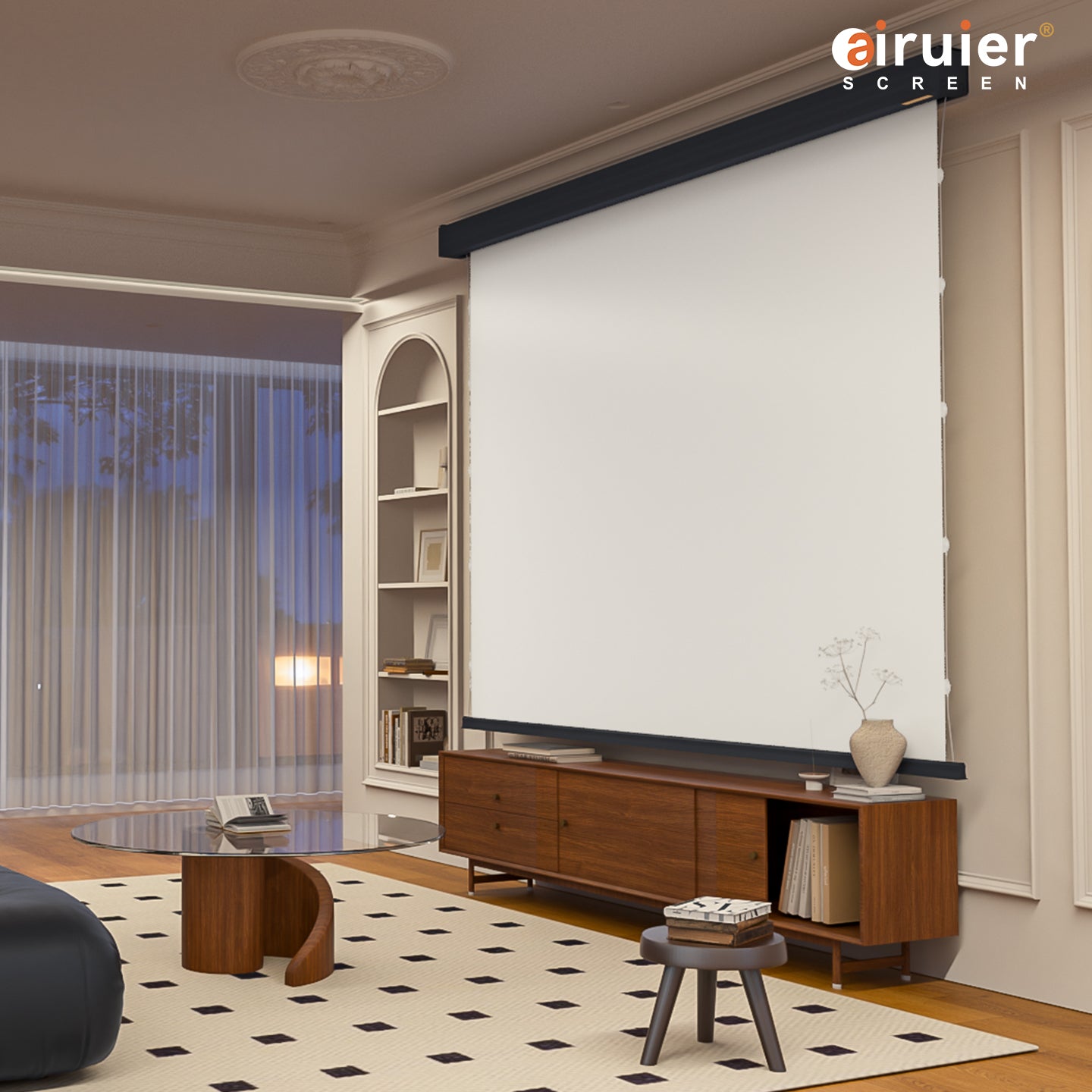 Airuier Electric Tension White Photon Projection Screen