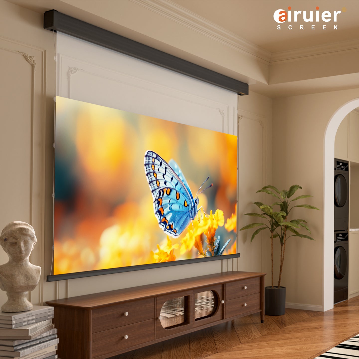 Airuier  Electric Tensioned Gray Photon Long-Focus Projection Screen