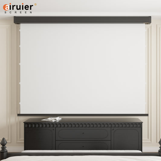 Airuier  Ultra-short shell white electric pull-down projection screen