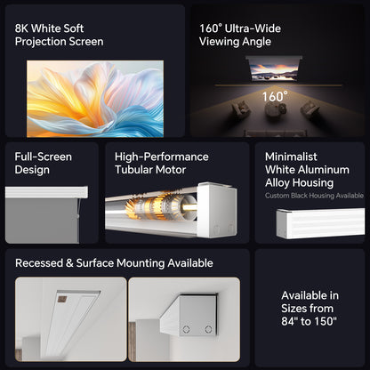 Airuier Electric Tension White Photon Projection Screen