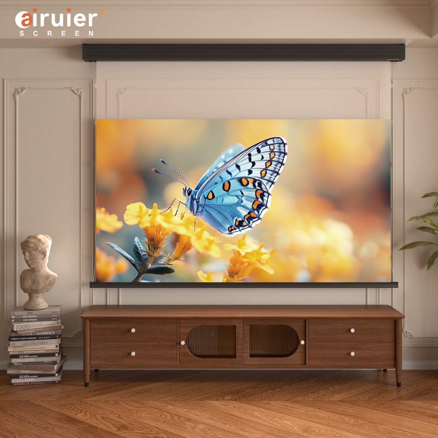 Airuier  Electric Tensioned Gray Photon Long-Focus Projection Screen