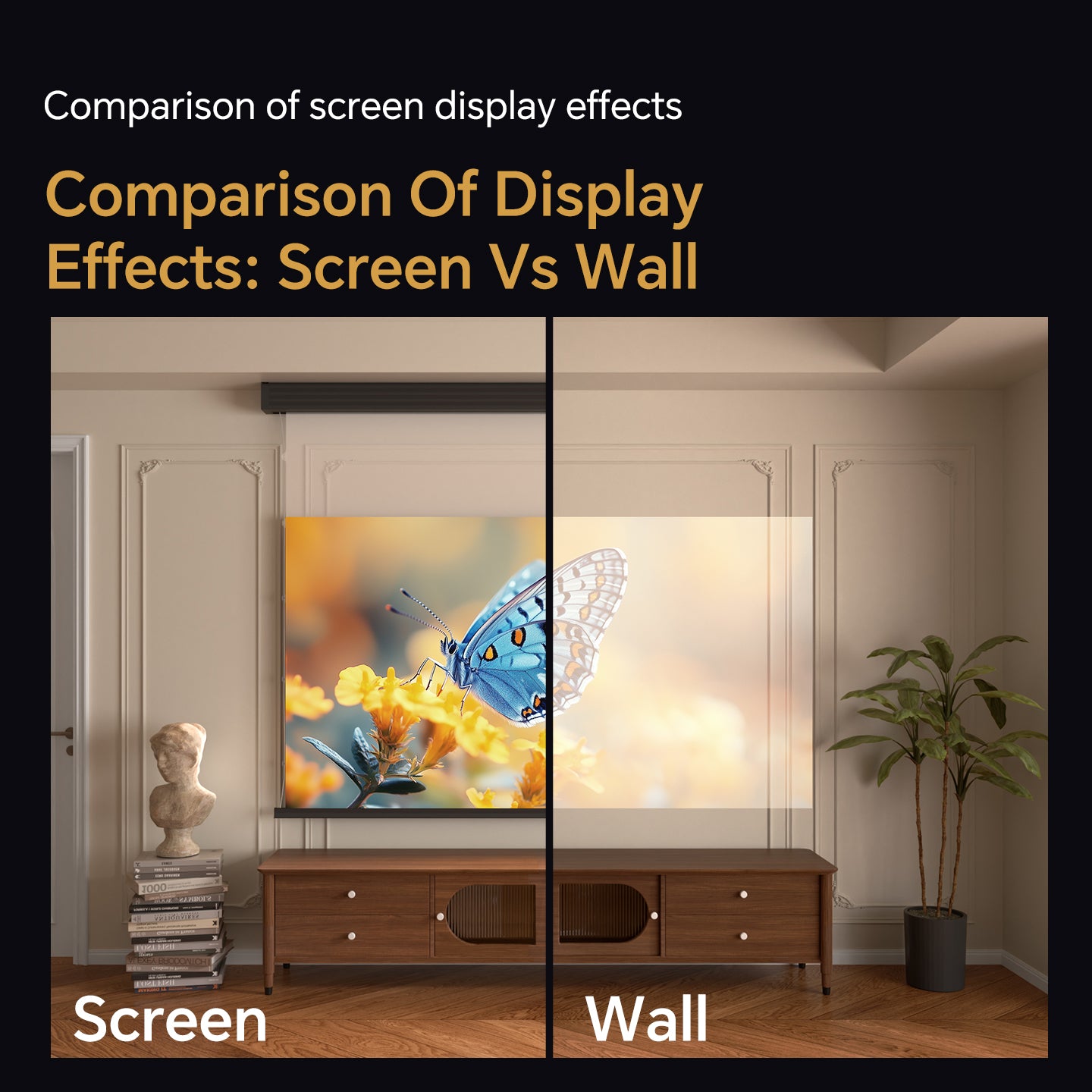 Airuier  Electric Tensioned Gray Photon Long-Focus Projection Screen