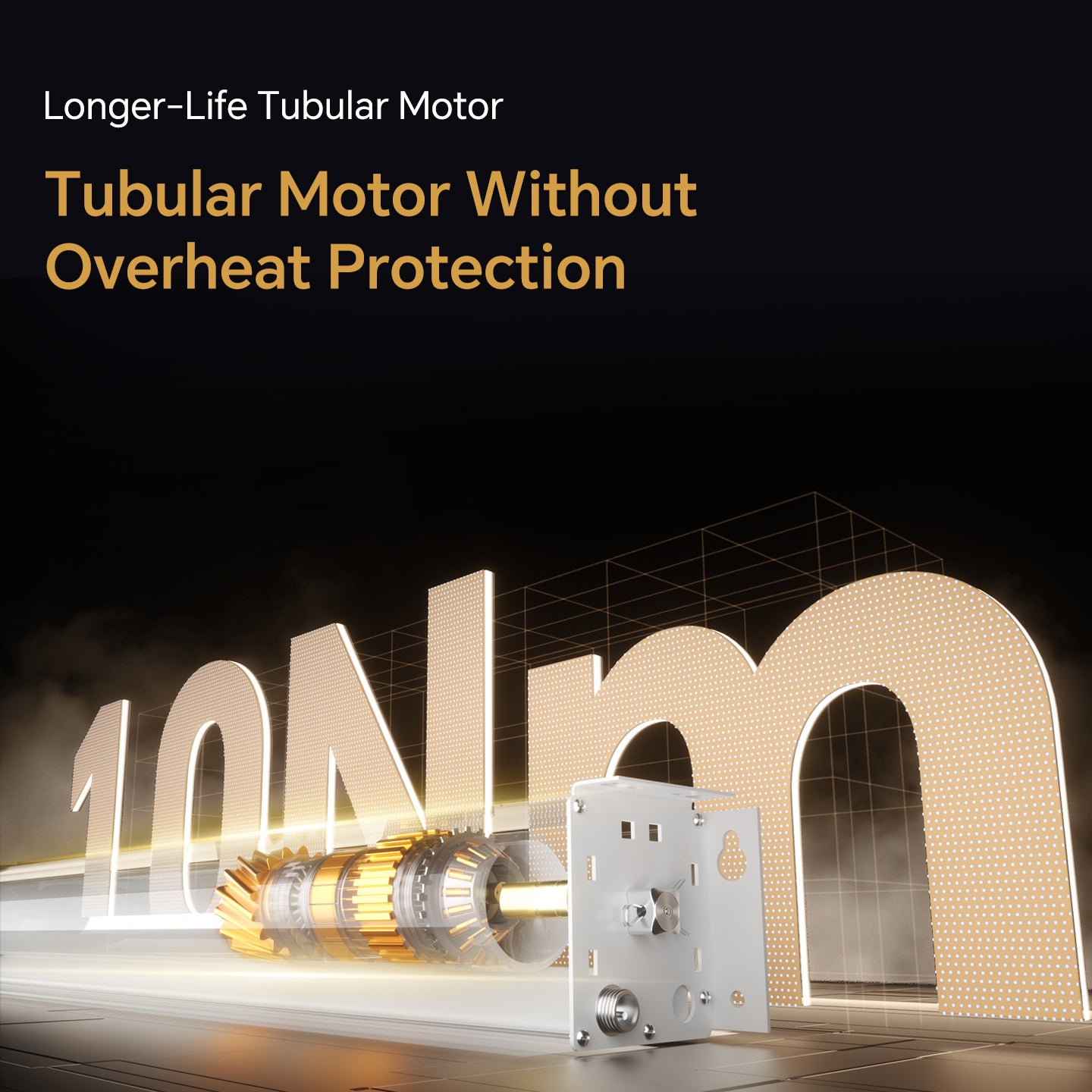 Airuier Rechargeable Retractable Cinematic White Projection Screen - Longer-Life Tubular Motor, Tubular Motor Without Overheat Protection