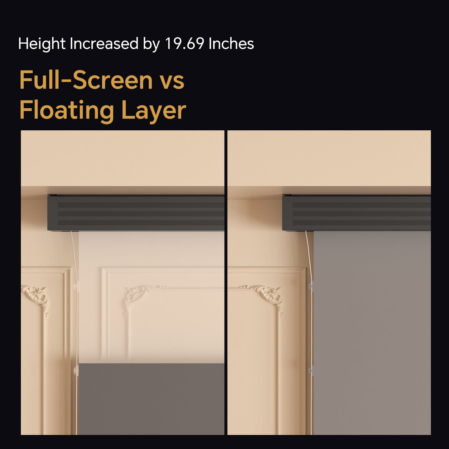 Airuier  Electric Tensioned Gray Photon Long-Focus Projection Screen